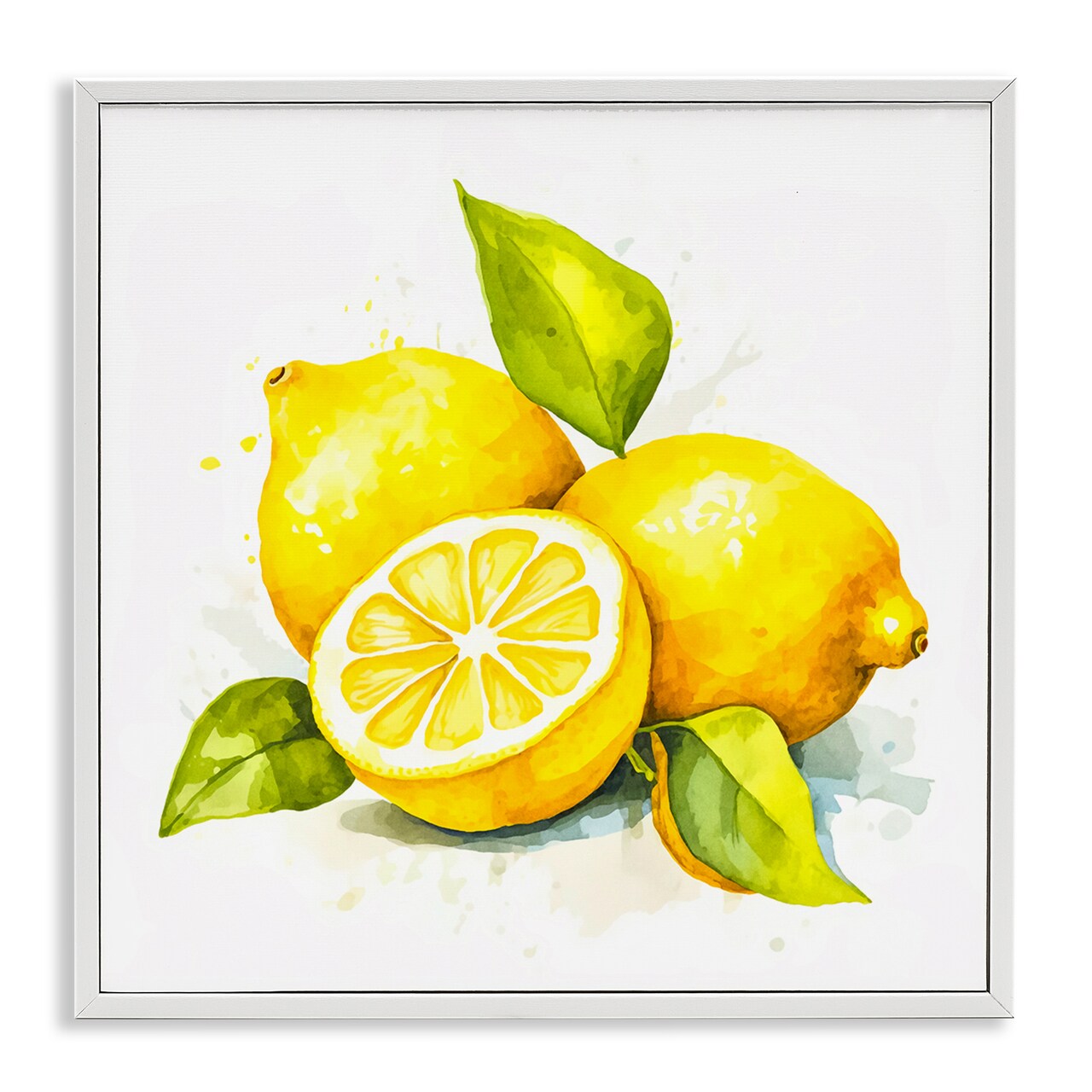 Stupell Industries Lemon Harvest Fruits Framed Giclee Wall Art Design by Andrea Haase